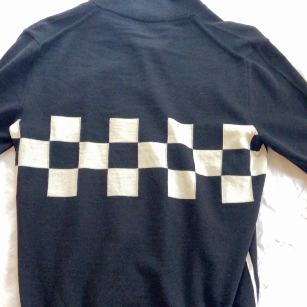 Marni Checkerboard Sweater, Small, Black.
